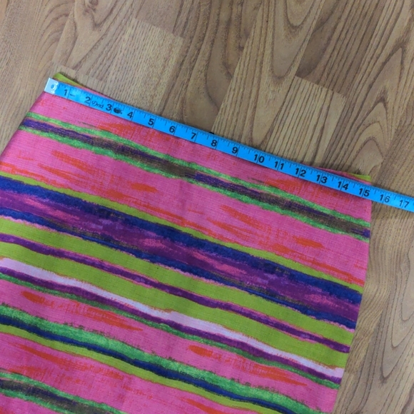 Ann Taylor Striped exposed zipper skirt - Picture 4 of 8